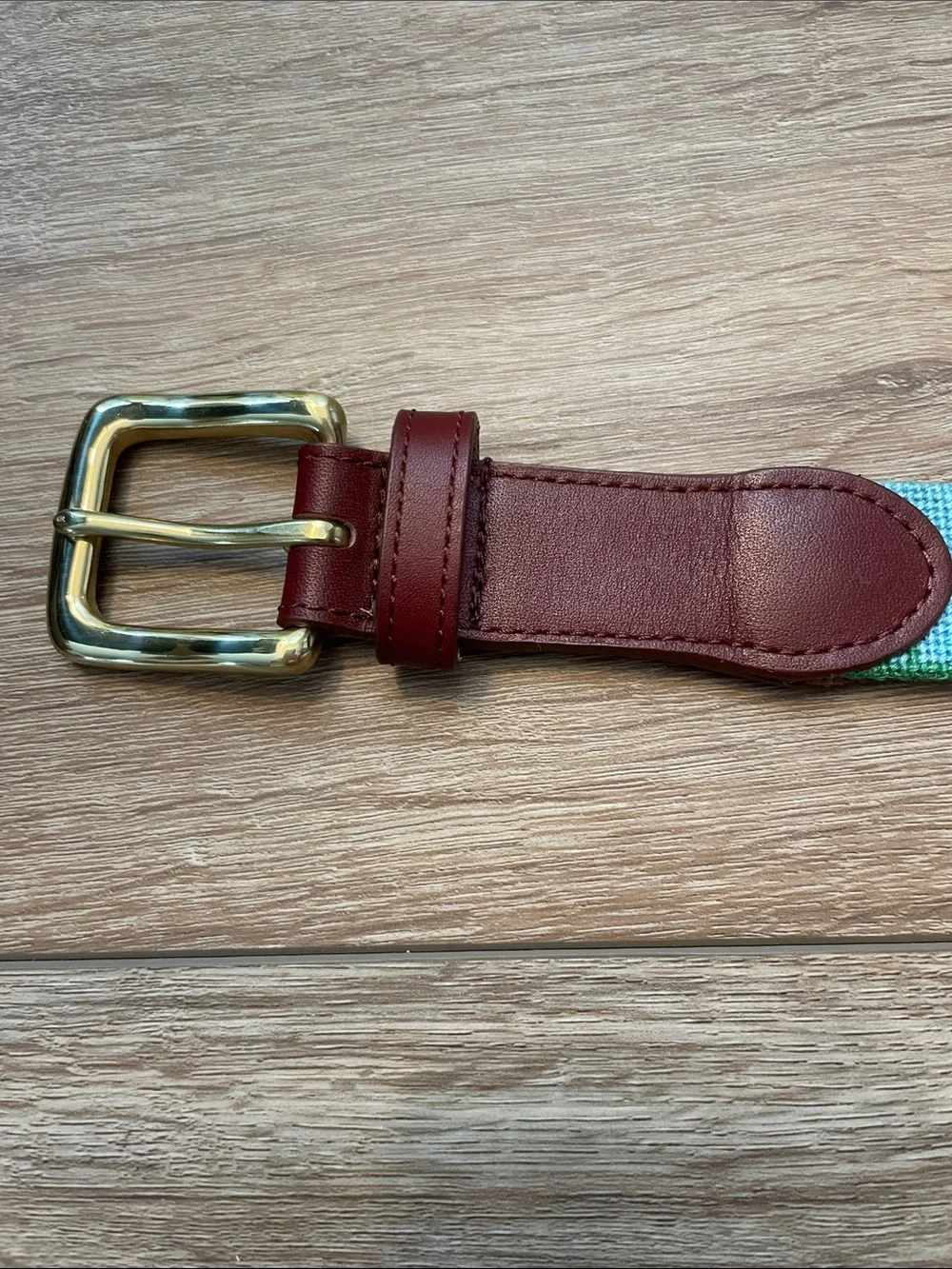 Tucker Blair Needlepoint Belt Golf Ball Tee Flag size 42